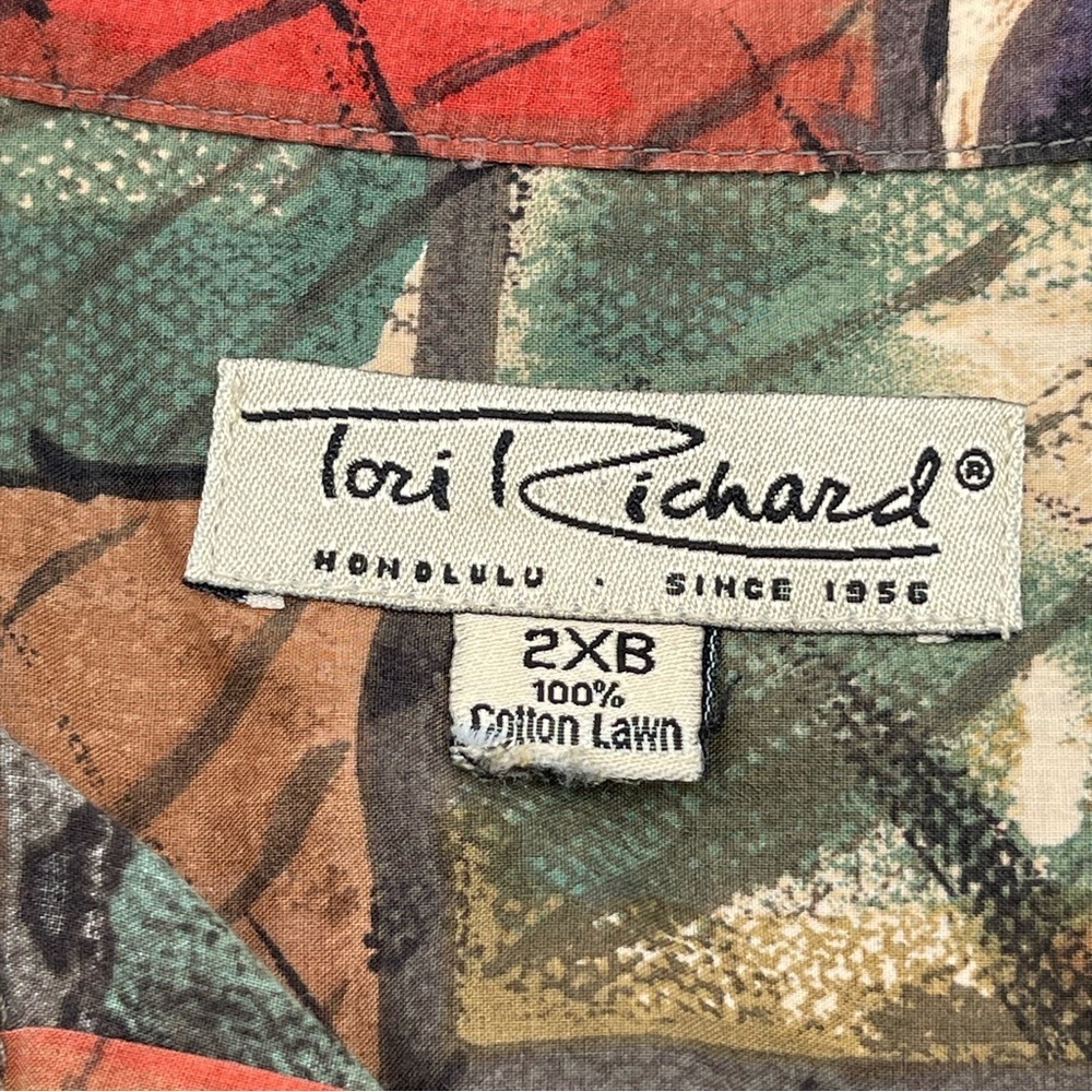 Vintage Tori Richard Honolulu Mens Hawaiian Shirt 2XB Geometric Abstract USA - Picture 6 of 10